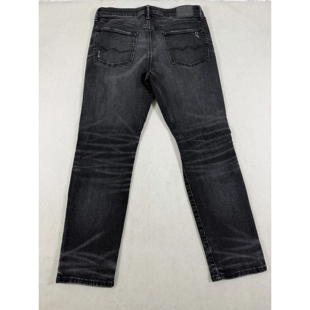 American Eagle Outfitters Air flex+ Distressed Black Slim Fit Jeans Size 34X30